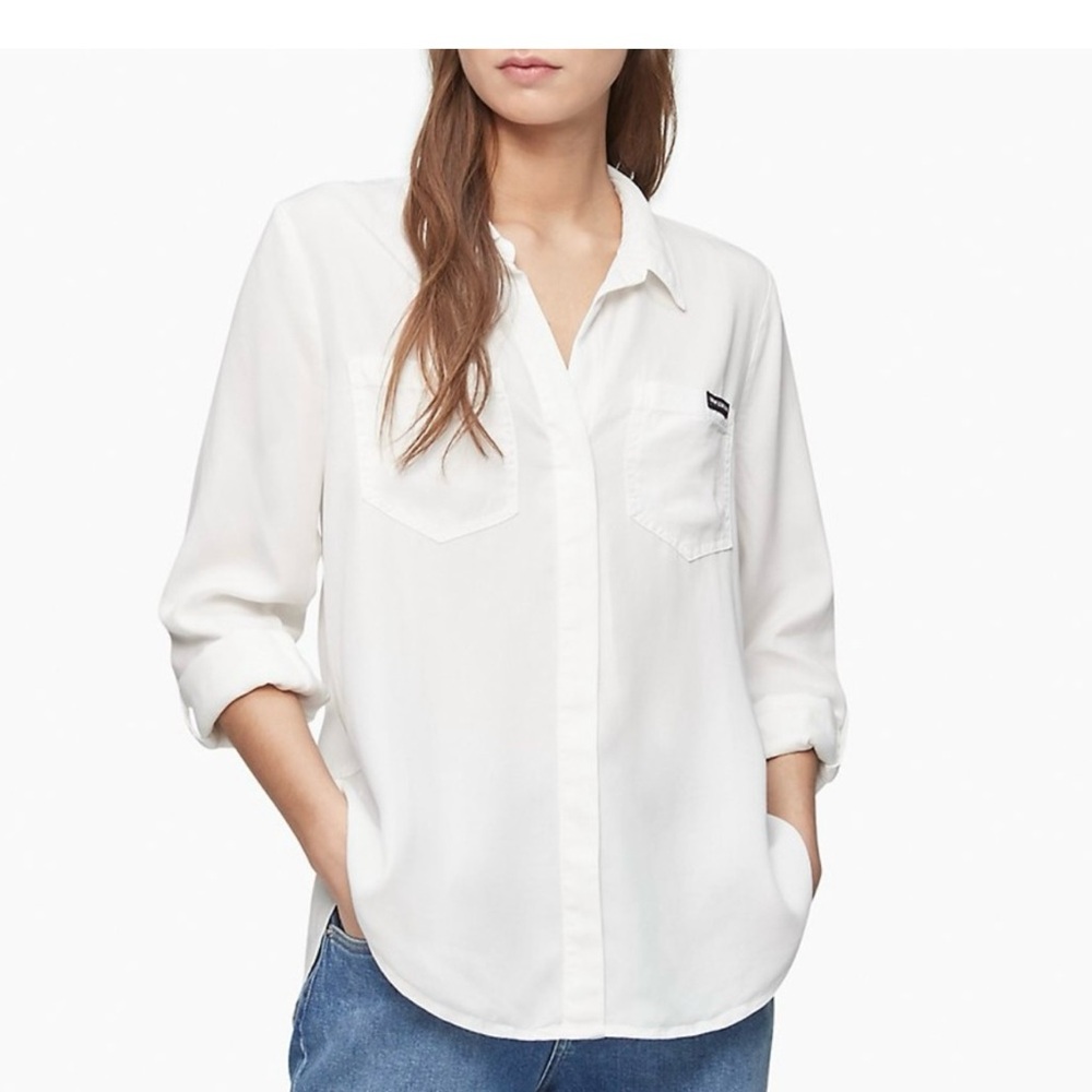 Calvin Klein Jeans White Button-Down Shirt